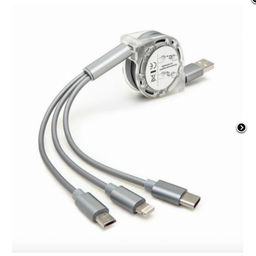 3 в 1, кабель для зарядного устройства с несколькими USB-портами, выдвижной адаптер для нескольких зарядных шнуров с разъемами порта Mini Type C Micro USB - Family фото 4