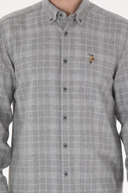 Мужская серая рубашка с длинным рукавом Неожиданная скидка в корзине - U.s. polo assn фото 6