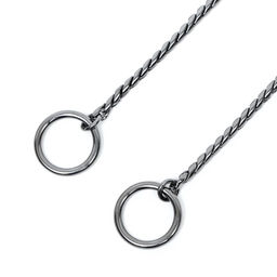 Ошейник - удавка Кобра, 40 см, толщина цепочки 3 мм, черный - Пижон фото 3