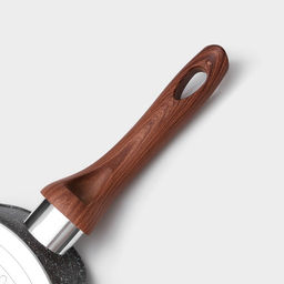 Сковорода блинная Magistro Granit, d=22 см, ручка soft-touch, антипригарное покрытие, индукция, кованый алюминий, чёрная