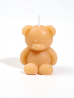 Цена за 2 шт. Свеча декоративная «Мишка», 5×4.3×6.5 см, 4 ч, карамельный