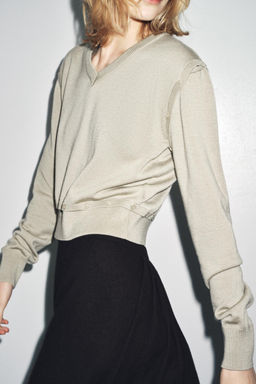 BUTTON DETAIL KNIT SWEATER - Zara фото 2