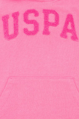 Детская розовая базовая толстовка с капюшоном Неожиданная скидка в корзине - U.s. polo assn фото 3