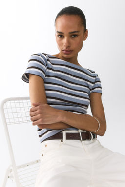 Top de algod?n con escote barco - H&m фото 6