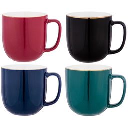 НАБОР ИЗ 4 КРУЖЕК НА ДЕРЕВЯННОЙ ПОДСТАВКЕ LEFARD BREAK TIME 310 МЛ МИКС  фото 3