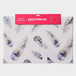 Салфетки сервировочные на стол Доляна «Легкость», 4 шт., 30×45 см, белые