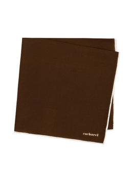 Коричневый шелковый платок