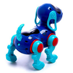 Робот-собака IQ DOG, световые и звуковые эффекты, русские песенки, работает от батареек, цвет синий - IQ BOT фото 3