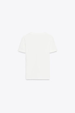 SLOGAN RIPPED COTTON T-SHIRT - Zara фото 16