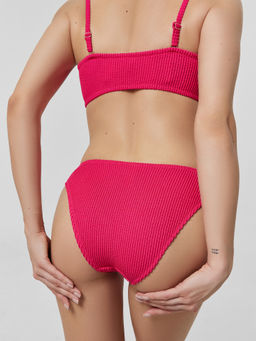 Купальник женский раздельный розовый яркая маджента 702231