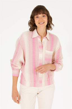 U. S. Polo Assn Женская розовая рубашка с длинным рукавом - U.s. polo assn фото 8