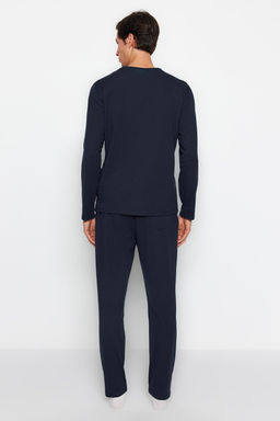 TRENDYOL MAN Siyah Regular Fit Orme Pijama Tak?m? TMNAW24PT00008 - Trendyolmilla фото 5