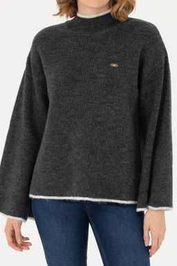 Женский свитер антрацитового меланжа - U.s. polo assn фото 13