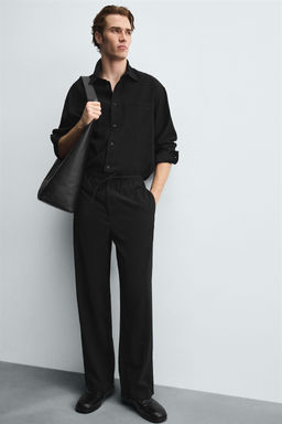 RELAXED FIT FLOWING TROUSERS - Zara фото 6
