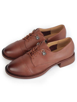 03-HP9954Z BROWN Полуботинки женские (натуральная кожа) - Фабричный китай фото 4