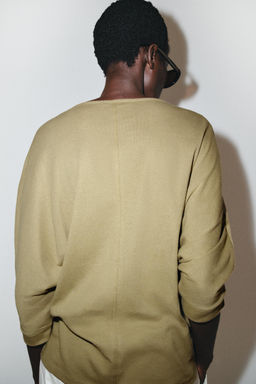CAMISETA CUELLO PANADERO ALGOD?N / Khaki