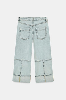ZW COLLECTION MID-WAIST CAPRIS JEANS - Zara фото 6
