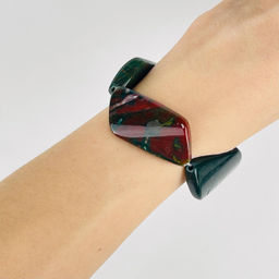 Бусины для украшений из Яшмы (Гелиотроп) 39 см