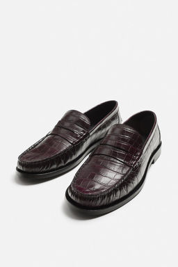EMBOSSED LEATHER LOAFERS - LIMITED EDITION - Zara фото 7