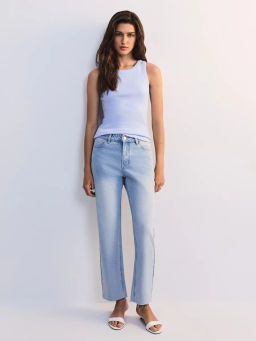 Базовая майка с вырезом халтер TOP0526-41 / Zarina