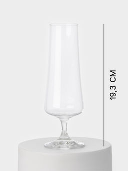 Бокалы для шампанского «Экстра», 215 мл, набор 6 шт., стекло, прозрачные