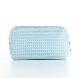 Косметичка на молнии женская, с подкладом, маленькая, голубая - Simaland фото 2