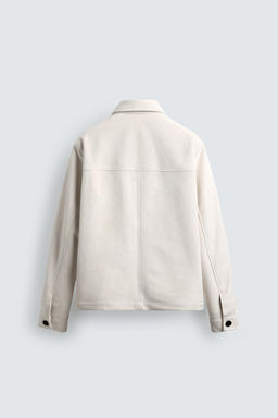 FAUX SUEDE OVERSHIRT