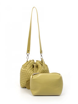 LACCOMA сумка СУ038-оливковый эко кожа хлопок  фото 4