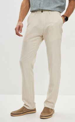 Брюки лен F211-0854 l.beige