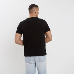Футболка мужская MINAKU SLIM FIT: чёрная, р-р 42