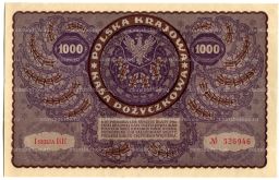 Банкнота 1000 марок 1919 года Польша