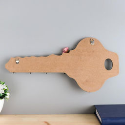 Настенные крючки декоративные «Ключик с букетом цветов», дерево, 16.5×34×2.5 см