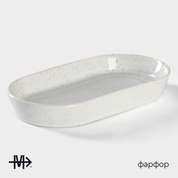 Блюдо Magistro Urban, 260 мл, 18×9.8×2.5 см, овальное, фарфор, белое