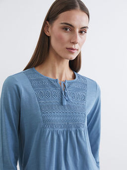 Ba?lamal? Yaka Nak??l? Bluz