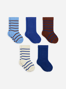 Calcetines de punto de canal? para beb?, 5 pares