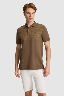 Erkek Kahverengi Regular Fit Polo Yaka Ti__rt