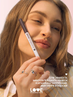 Love Generation Автоматический карандаш для бровей Brow Romance тон 04  фото 9