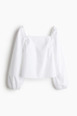 Blusa de algodon con lazos - H&m фото 5