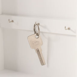 Ключница настенная «Веточка цветочная», дерево, 6 крючков, состаренный белый, 6×22×30 см