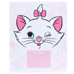 Цена за 10 шт. Тетрадь 12 листов, 5 видов МИКС, косая линия, Коты аристократы