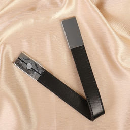 Подхват для штор из кожзаменителя, 35 2,5 см, цвет чёрный - Арт узор фото 2