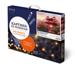 ФРЕЯ PNB/PLDD-182 Набор для раскрашивания по номерам ( со светодиодами ) 50 х 40 см День цветения сакуры