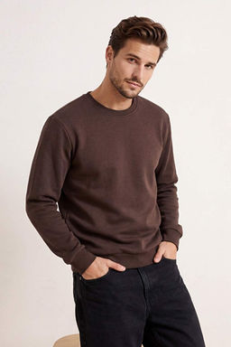 Koyu Kahverengi Regular/Normal Kesim __i Polar/S_cak Tutan Sweatshirt TMNAW21SW1208