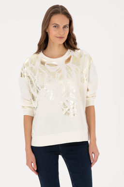 Kad_n Krem Sweatshirt