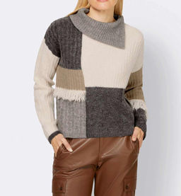 Пуловер, бежево-антрацитовый - Ashley brooke фото 3