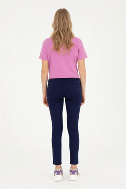 Женские темно-синие брюки из плотной ткани - U.s. polo assn фото 4