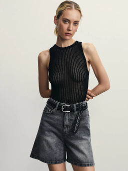 Джинсовые шорты А-силуэта / Zarina