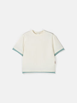 Футболка оверсайз Тофу с контрастной отделкой - Bungly фото 2