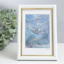 Цена за 2 шт. Фоторамка пластик "Гамма" 10х15 см, белый (пластиковый экран)