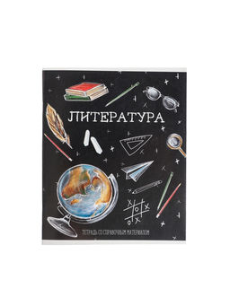 Тетрадь предметная Доска, 48 листов в линейку Литература, обложка мелованный картон, блок офсет - Calligrata фото 7